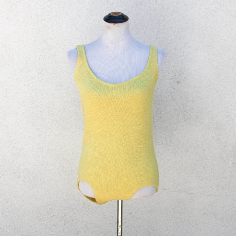 Vintage 1960s Bright Yellow Swimsuit by Eileen Holdie New York / Swimwear